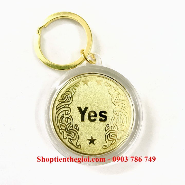 Móc Khóa Xu Quyết Định Yes No - SP005276 